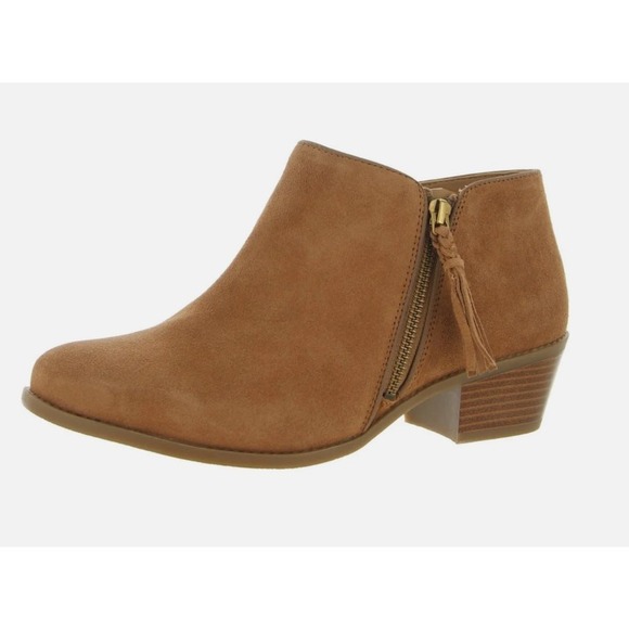 NEW Vionic Women's Shyanne Leather Suede Side Zip Ankle Booties Size 10 Brown - Picture 2 of 11